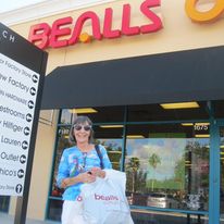 Mom at Beall's buying gifts for people.